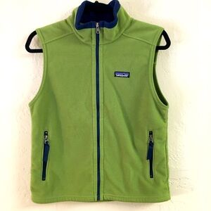 Patagonia Fleece Vest Small Blue Green Casual Outdoor Sporty Athleisure Fall